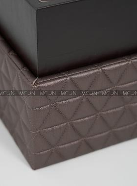 MOON慕空间样板房衣帽间收纳盒摆件提手箱家居展厅装饰品摆设道具