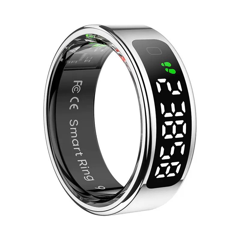 R11 (Qring) display wireless charging gesture control sleep heart rate blood meter step pressure calorie smart ring