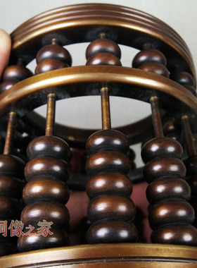 文房用品 纯铜仿古算子笔筒 工艺品摆件 古玩铜器礼品 黄铜厚笔筒