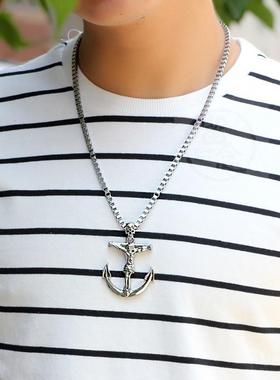。Long necklaces from Korea and Japan  boat anchor Pendant N