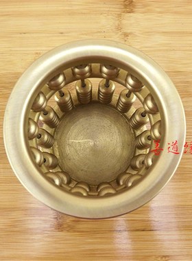 纯铜笔筒办公室摆件算珠算盘笔筒书房用品礼品工艺品摆设教师礼物