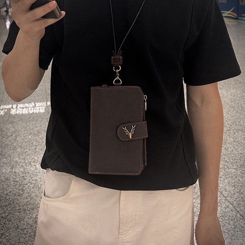 真皮防盗刷护照包钱包一体男士卡包旅行登机牌护照夹收纳包多功能 - 图2