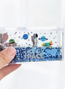 创意宇航员太空流沙桌面摆件