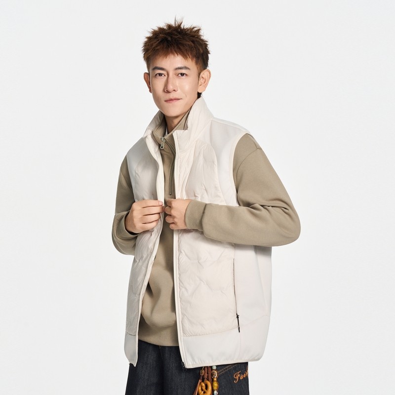 雪中飞羽绒服男士冬季新款轻薄立领坎肩保暖羽绒马甲背心外套男款,淘宝优惠券,粉丝福利购,淘宝优惠卷