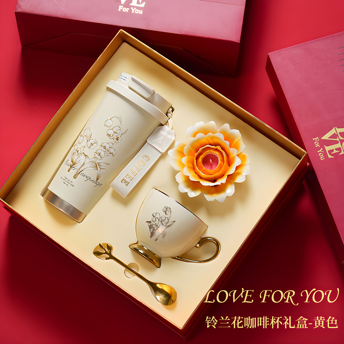 送闺蜜高级感生日礼物实用铃兰保温水杯香薰礼品2025新款高档礼盒