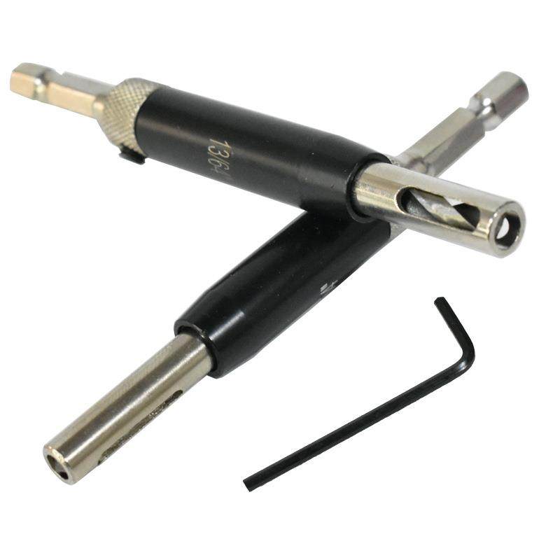 木工铰链打孔器钻头门窗合页开孔工具黑色六角定位打眼一体木工钻,淘宝优惠券,粉丝福利购,淘宝优惠卷