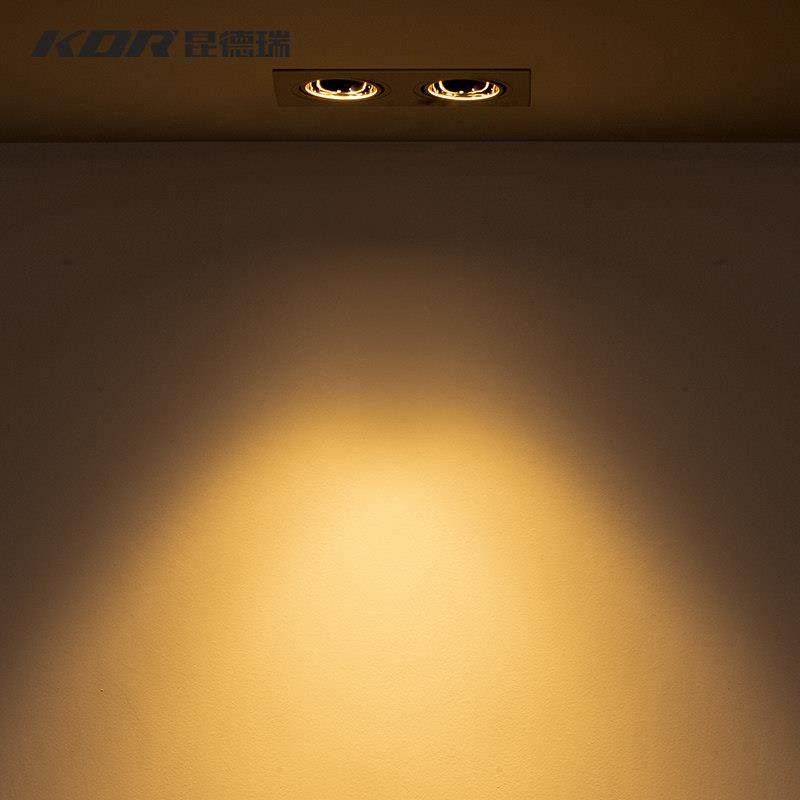 双头斗胆灯嵌入式射灯led防眩无主灯照明格栅灯深杯防眩光天花板,淘宝优惠券,粉丝福利购,淘宝优惠卷