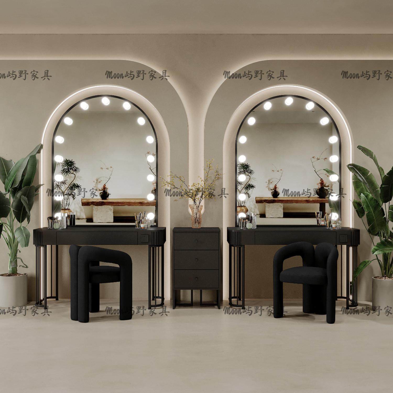 高端婚纱店专业带灯化妆台影楼美容院专用梳妆台美妆店工作室镜台,淘宝优惠券,粉丝福利购,淘宝优惠卷