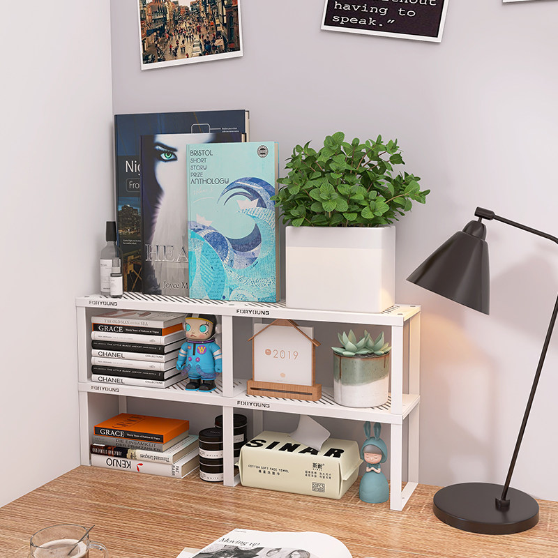 桌面置物架多层办公室书桌工位文具书架杂物桌上增高分层收纳架子,淘宝优惠券,粉丝福利购,淘宝优惠卷