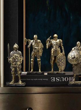 北欧覆古骑士摆件创意家居客厅武士办公室装饰开 业乔迁送礼工艺