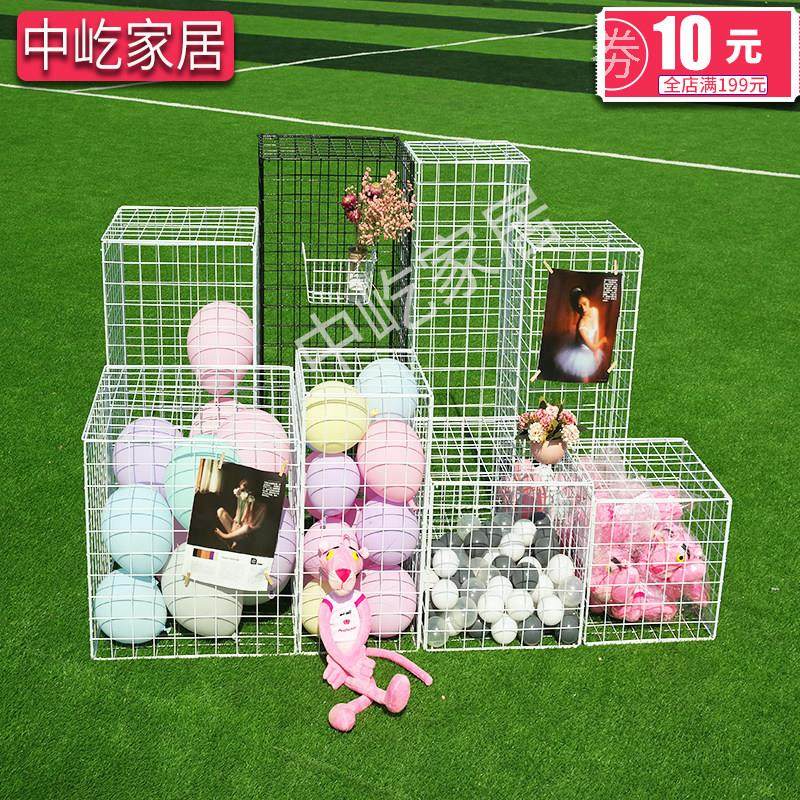 铁艺网格立方体移动展示架网红装饰铁丝网照片墙网片路引婚庆道具,淘宝优惠券,粉丝福利购,淘宝优惠卷
