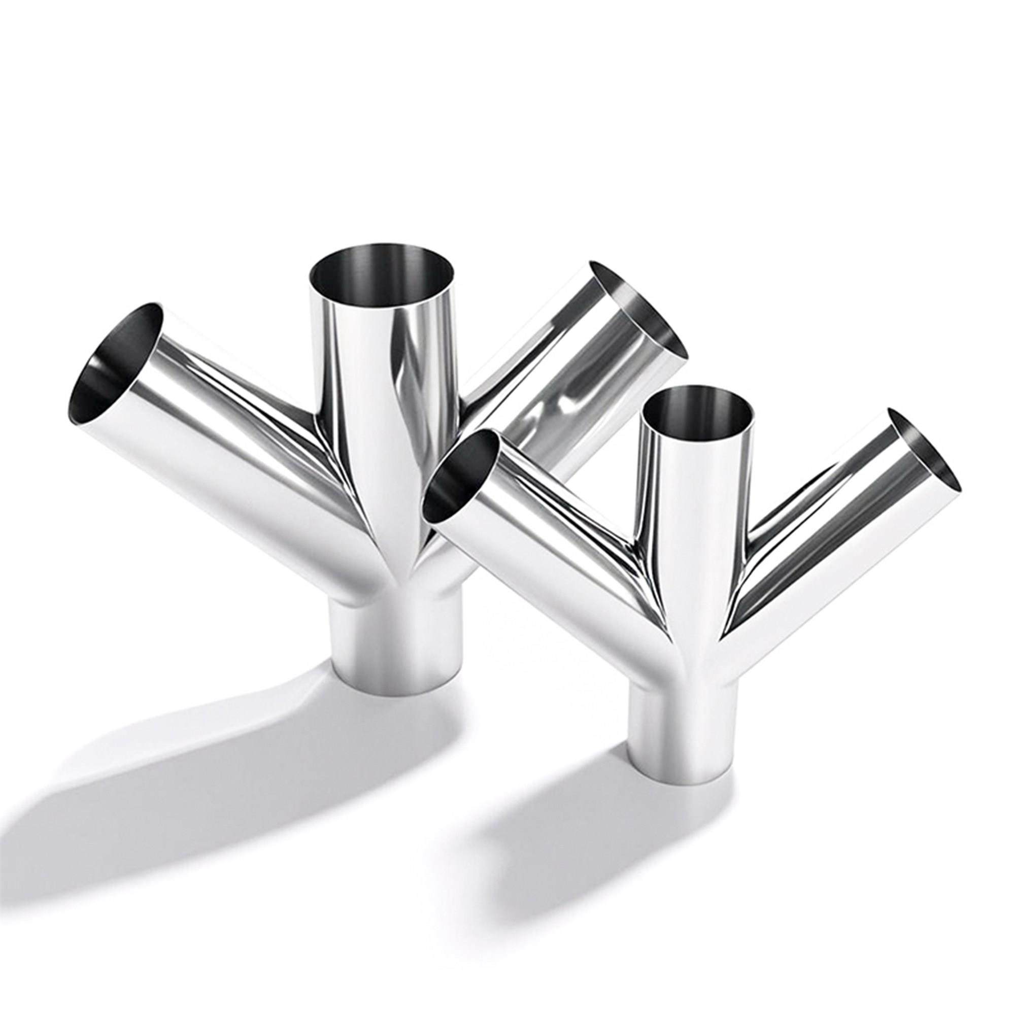 盼特304不锈钢卫生级Y型斜四通水管接头Y形45度焊接三通叉型焊接,淘宝优惠券,粉丝福利购,淘宝优惠卷