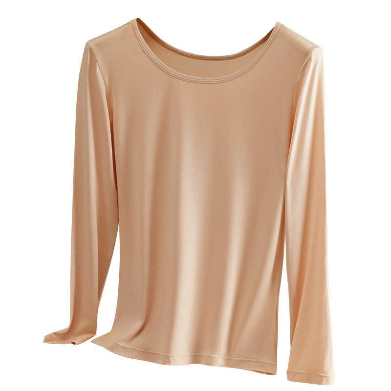 莫代尔带胸垫打底衫女秋衣一体式长袖T恤上衣免穿文胸春夏季女装,淘宝优惠券,粉丝福利购,淘宝优惠卷