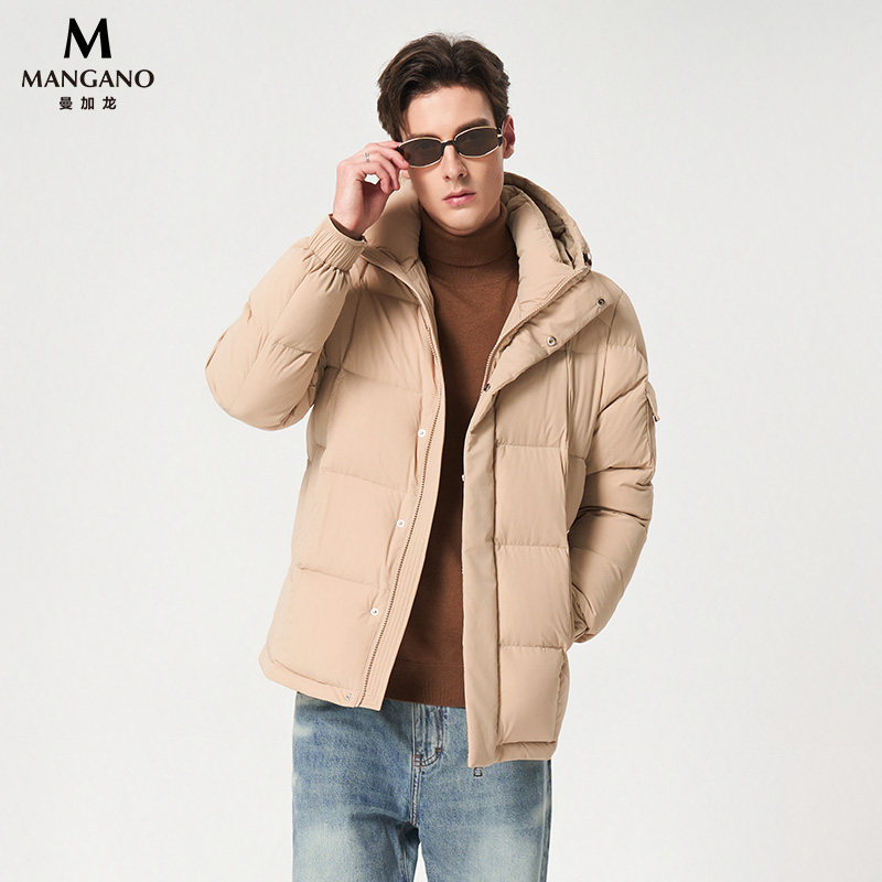 【鹅绒】Mangano曼加龙奥莱冬季新品休闲羽绒服保暖连帽外套男士,淘宝优惠券,粉丝福利购,淘宝优惠卷