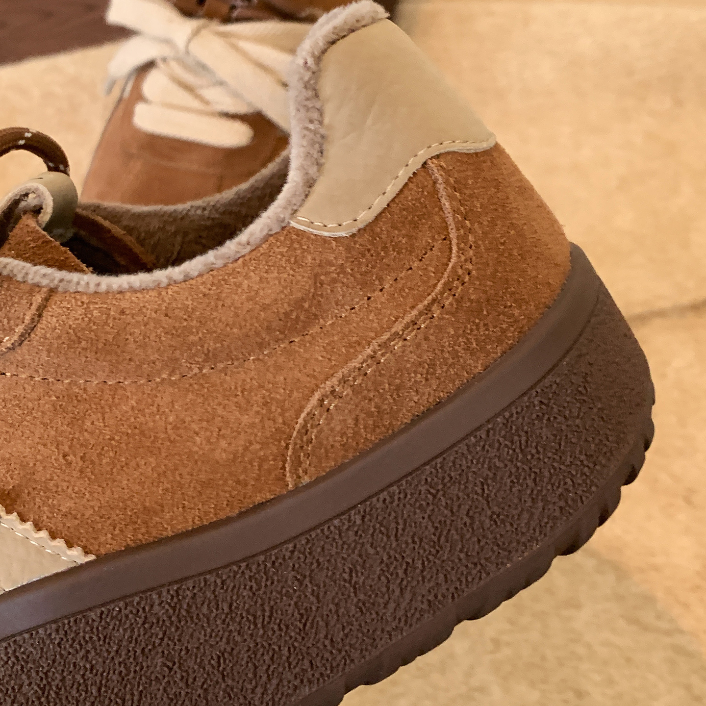 Chio2nd南风 4CM增高休闲鞋加绒运动鞋厚底鞋子女新款秋冬德训鞋 - 图0