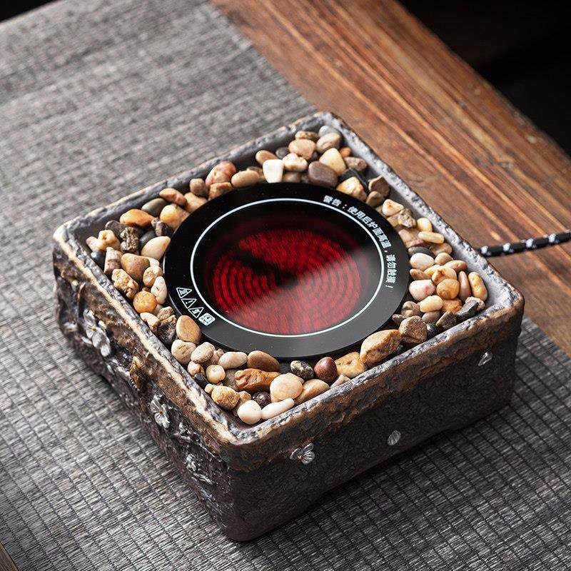 煮茶器蒸茶器电陶炉小型电炉丝电热中式复古室内陶瓷粗陶煮茶炉,淘宝优惠券,粉丝福利购,淘宝优惠卷