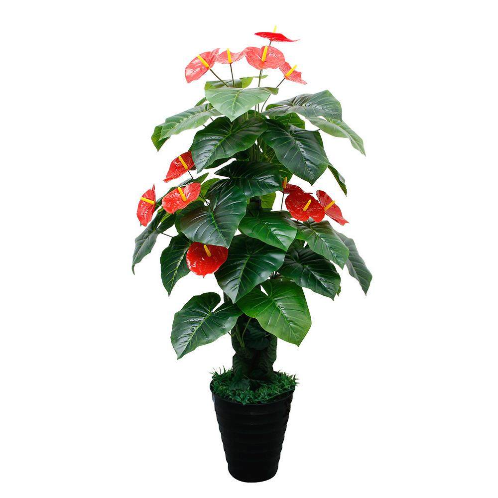 仿真红掌植物室内大型盆栽客厅假花造景绿植仿真花落地高摆件装饰,淘宝优惠券,粉丝福利购,淘宝优惠卷