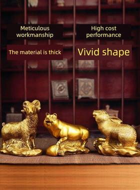 朱炳仁铜十二生肖摆件12属相全套铜狗鼠牛鸡蛇马虎兔龙羊猴猪装饰