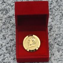Mao Zedong portrait badge golden badge head badge gold-plated commemorative badge great man brooch jewelry 3CM with velvet box