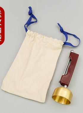 自动可伸缩引磬全铜引罄法器家用供佛助念摆件打击乐器黄铜清脆