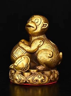 纯铜十二生肖摆件全套黄铜鼠牛虎兔龙蛇马羊猴鸡狗猪补角家居摆件