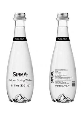 高端样板间玻璃瓶矿泉水饰品摆件进口矿泉水依云气水展厅厨房道具