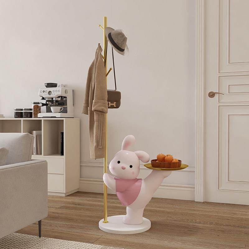 可爱兔子衣帽架落地摆件客厅挂衣架新婚卧室轻奢创意乔迁新居礼物,淘宝优惠券,粉丝福利购,淘宝优惠卷