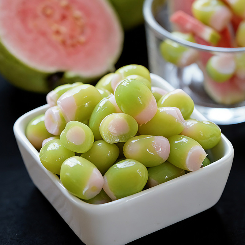 夏午三点 红心芭乐味剥皮软糖果汁橡皮糖水果休闲小零食糖果喜糖,淘宝优惠券,粉丝福利购,淘宝优惠卷