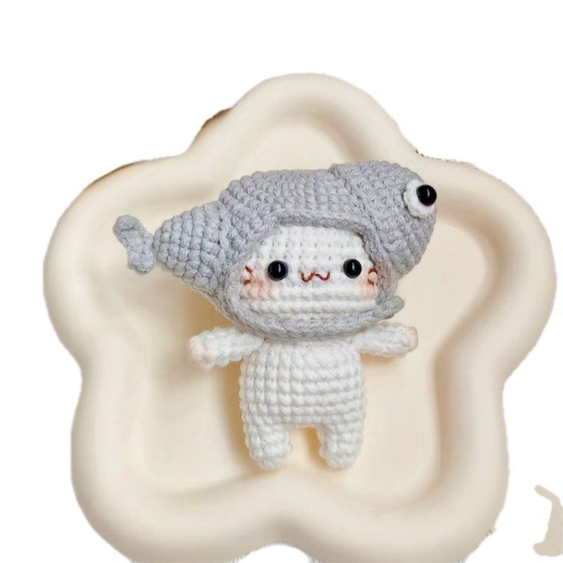 毛线钩针可爱鱼帽子猫咪挂件钥匙扣手工编织diy材料包送闺蜜礼物,淘宝优惠券,粉丝福利购,淘宝优惠卷