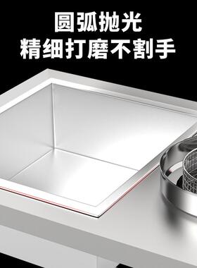商用加厚大面包装工作台不锈钢水果粉桌炸鸡汉堡店腌制机设备