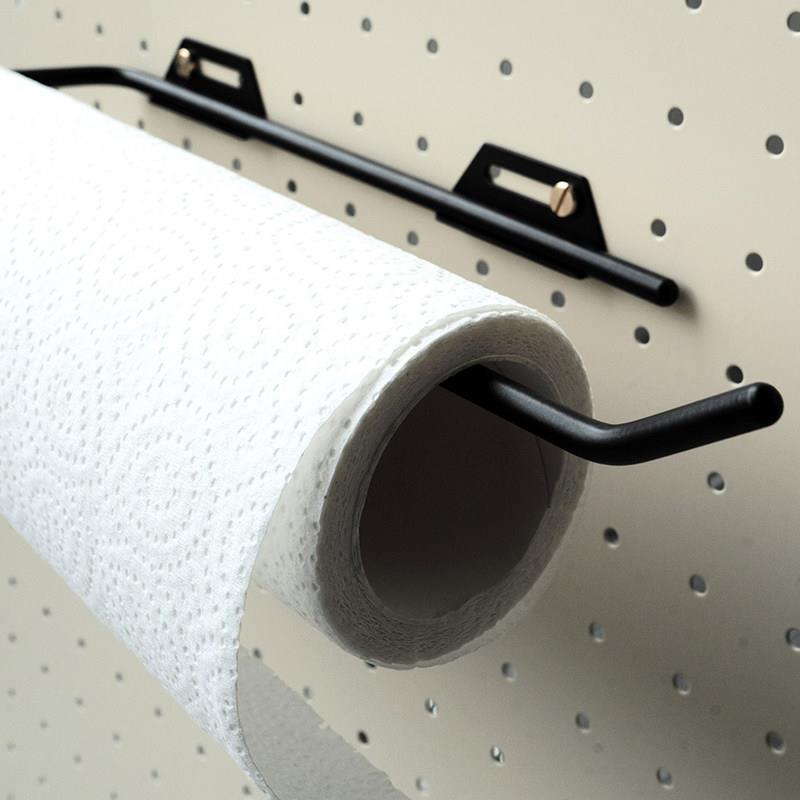 Oroliving original hole board accessories paper towel holder cross bar hook storage arrangement wiper display stand