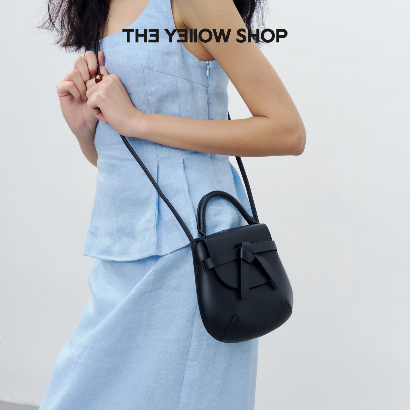 【礼物】THEYELLOWSHOP关晓彤沈梦辰同款头层牛皮复古绑结马鞍包