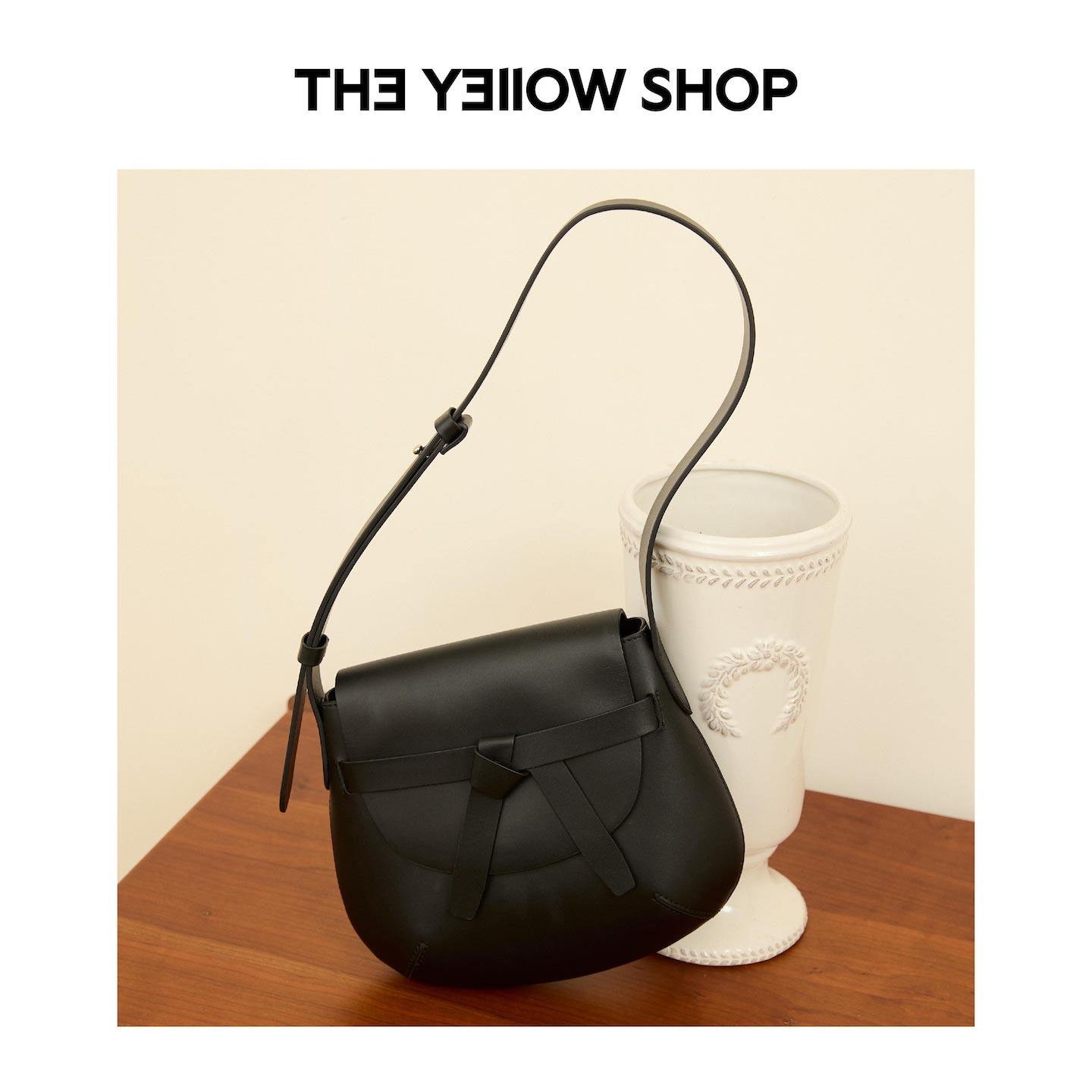 THE YELLOW SHOP2025年新款红色包包纳帕小牛皮马鞍包中号,淘宝优惠券,粉丝福利购,淘宝优惠卷