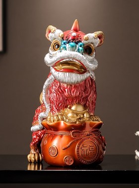 热销醒狮舞狮招财摆件国潮乔迁开业礼品新中式客厅玄关前台办公室