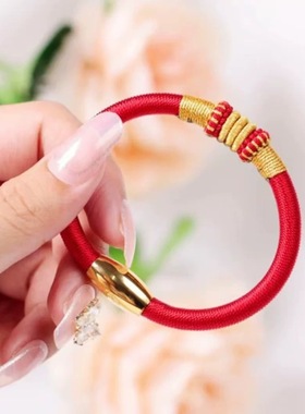 2026马年九乘迦叶金刚结红绳手链男女本命年朱砂转运珠护身手绳镯