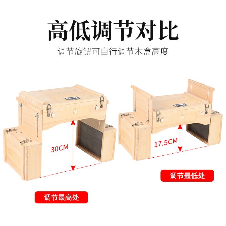 艾灸盒升降实木制通用艾灸箱随身灸多功能腰腹背部全身家用悬针灸 - 图2