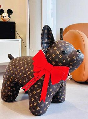 法斗狗凳网红大型装饰品落地摆件新家暖居客厅沙发凳子轻奢高级感