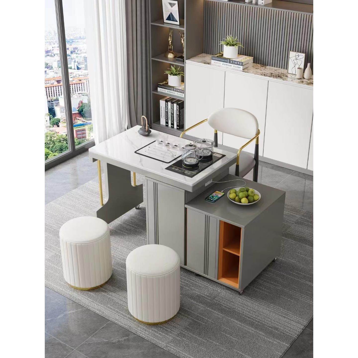 可移动可旋转茶台茶桌椅组合带轮家用阳台小户型泡茶桌烧水壶一体,淘宝优惠券,粉丝福利购,淘宝优惠卷