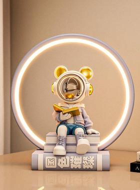太空人太空人桌面坐姿摆件客厅电视柜书桌办公室高级感装饰品台灯