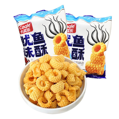 卡其乐鱿鱼酥网红追剧解馋零食宿舍办公室下午茶儿时怀旧小吃整箱 - 图3