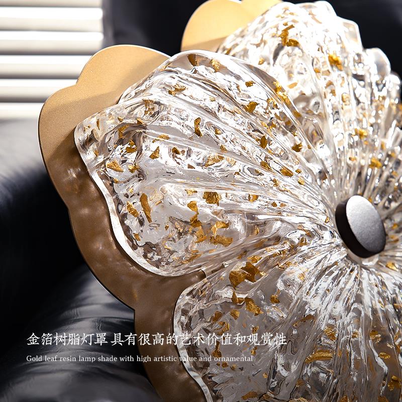 时光宅照中古风卧室吸顶灯金箔花瓣创意花朵宋氏美学房间主卧灯具 - 图2