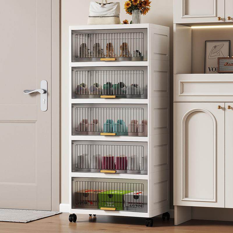 翻盖收纳柜家用塑料储物柜客厅玩具零食衣服多层床头卧室置物柜子,淘宝优惠券,粉丝福利购,淘宝优惠卷