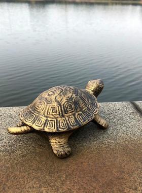 厂家创意铸铁金属乌龟烟灰缸 个性袋盖烟灰缸办公家居装饰品