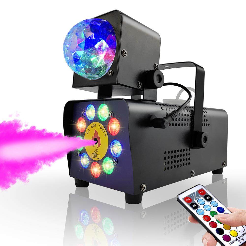 舞台400W遥控手提小型便携式led灯魔球烟雾机舞台灯光烟雾制造器 - 图3