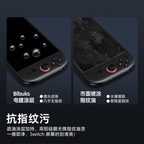 Bibuks适用任天堂Switch2代新款高铝AR增透保护膜NS2屏幕贴膜抗反射高清高透防爆抗指纹防反光二代游戏机配件 - 图1