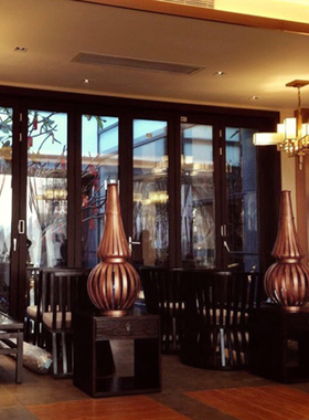 铁艺抽象雕塑艺术品/酒店装饰品/创意葫芦工艺品摆件/大堂摆设品