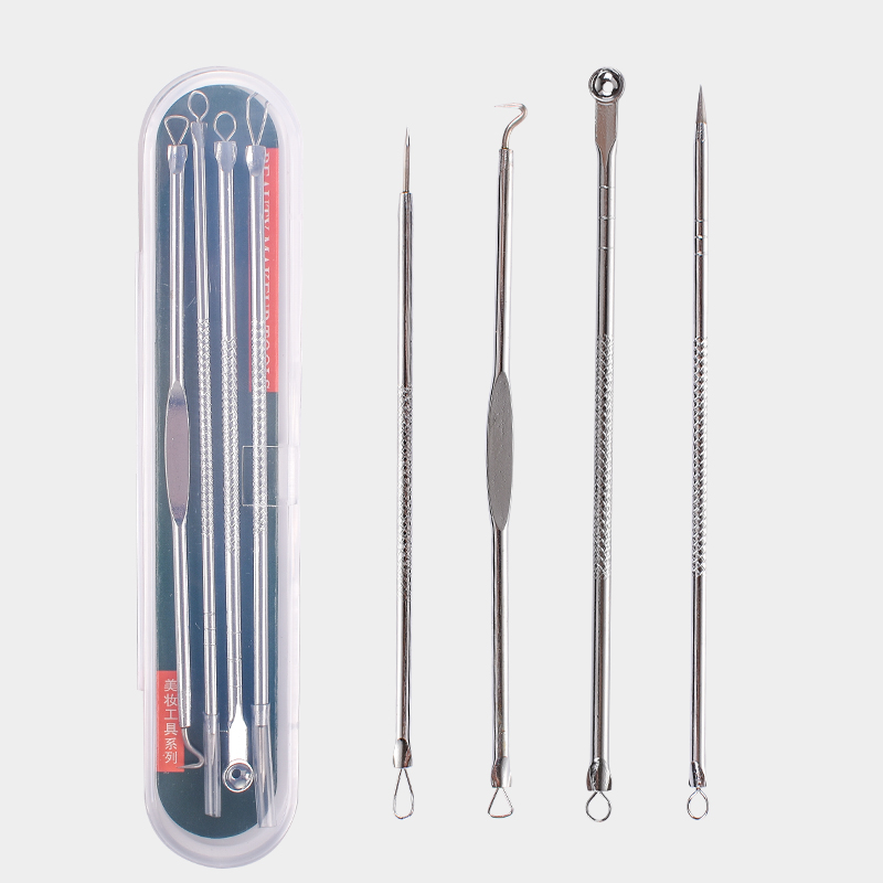 挖耳勺掏套装粉刺针细胞夹祛痘挑痘挤痘去黑头暗疮针工具神器套装 - 图2