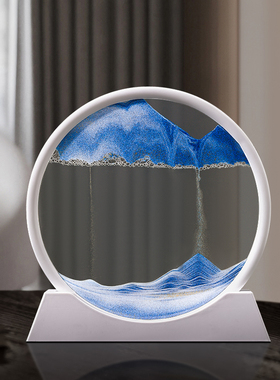 流沙画沙漏摆件家居饰品酒柜电视柜客厅装饰创意办公桌3d立体摆台