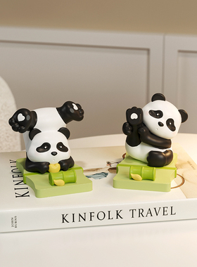 熊猫可爱手机架桌面小摆件办公室工位好物中国风国潮小礼物实用