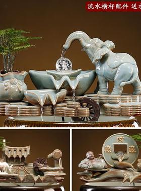 搭配鱼缸流水摆件金鱼缸配件喷泉加湿器循环水摆件办公室流水招财